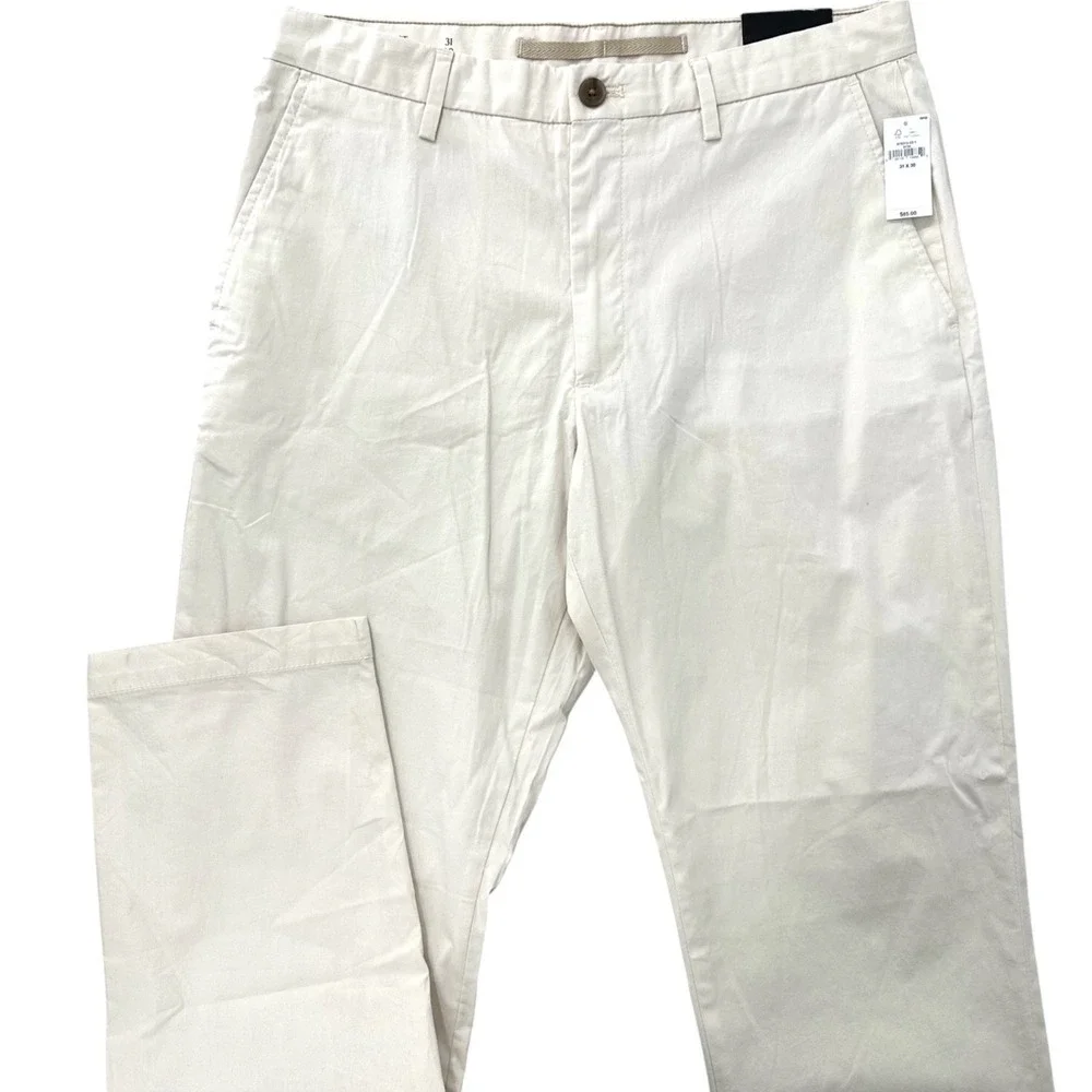 Banana Republic Summer Weight Chino Pants Men's 31x30 Slim Fit Light Khaki NEW